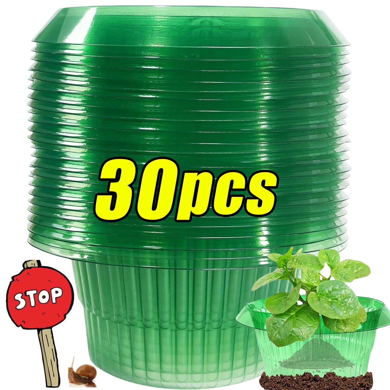 Vegetable Transplanter - 1/30 pièces Anneaux de protection anti-légionnaires