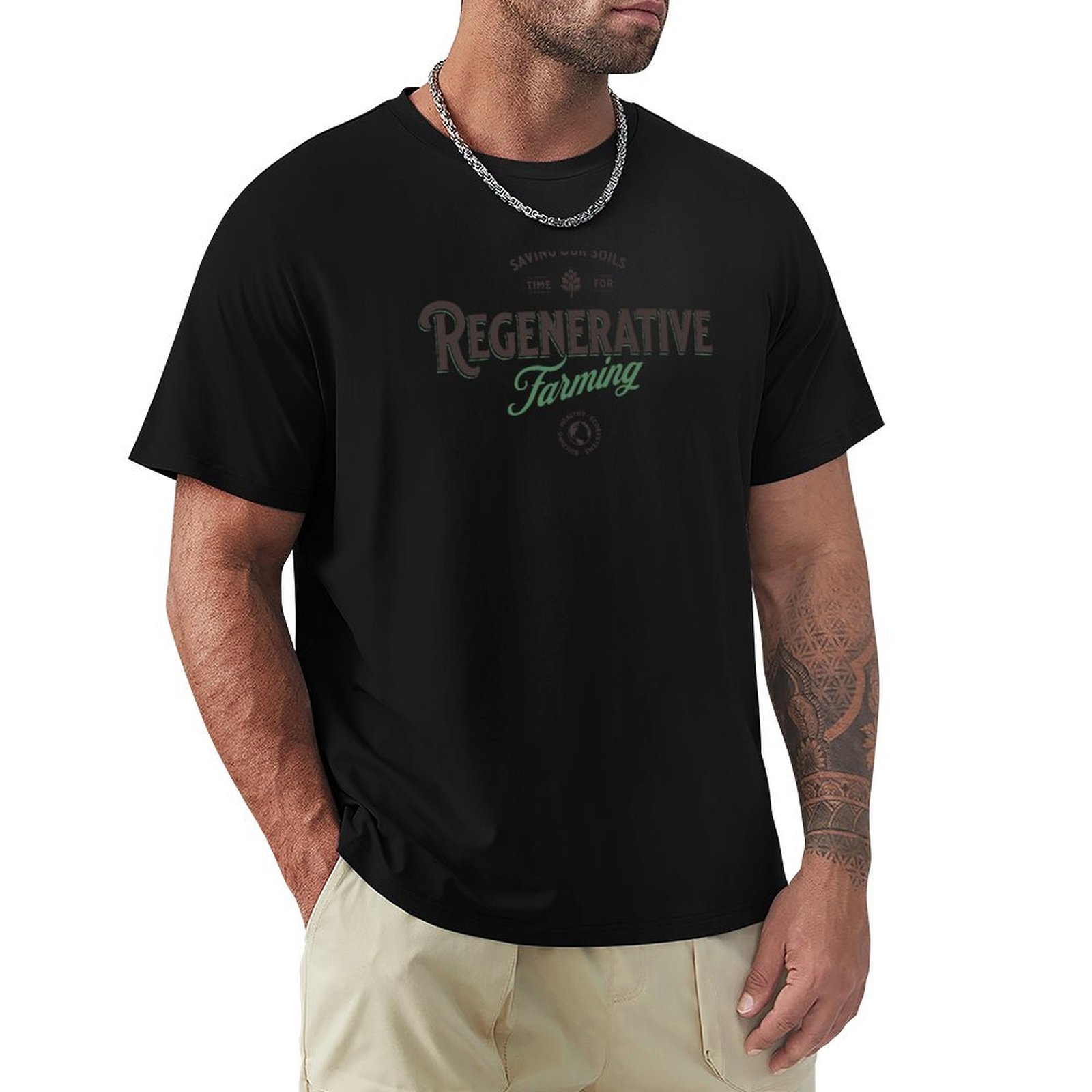 Regenerative Farming Agriculture - T-shirt Agriculture Régénérative, Coupe Confortable, Grande
